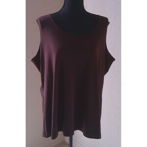 SIMONTON SAYS NWT BROWN WOMENS TANK TOP SIZE 1X